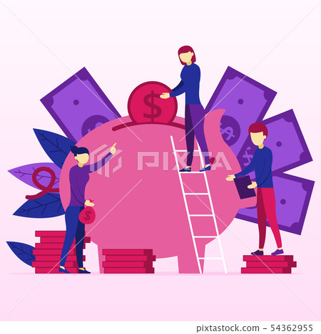 Business Investment Coins Piggy Bank Business Investment Coins Piggy Bank 54362955