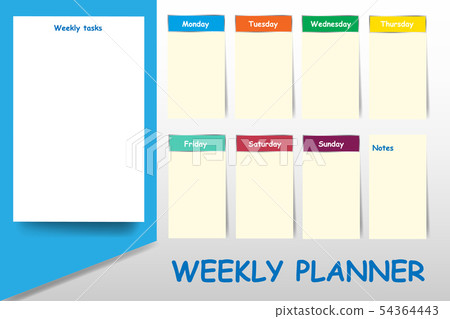 Weekly planner infographic vector - Stock Illustration [54364443] - PIXTA