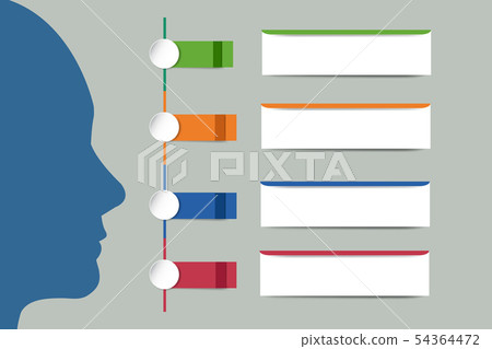 The man's head silhouette infograph The man's head silhouette infograph 54364472