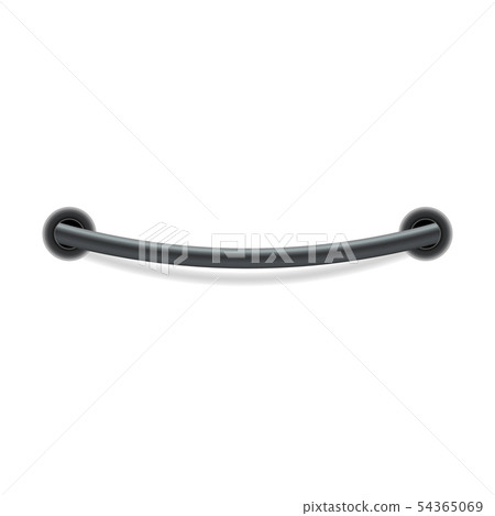 Industrial cable or black electric cord loop 3d vector illustration isolated. Industrial cable or black electric cord loop 3d vector illustration isolated. 54365069