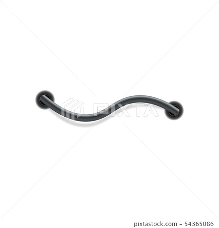 Black USB cable part coming out of two holes, curve stitch line of computer cord Black USB cable part coming out of two holes, curve stitch line of computer cord 54365086