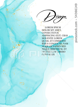 Blue gold luxury design. Watercolor liquid splash Blue gold luxury design. Watercolor liquid splash 54366149