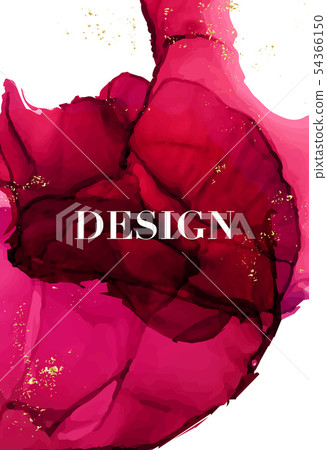 Alcohol ink abstract decoration design. Drawing 54366150