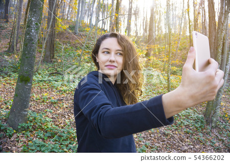 Making selfie in the nature Making selfie in the nature 54366202