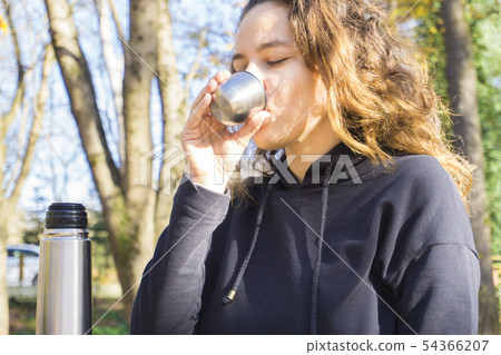 Sports woman drinking water Sports woman drinking water 54366207