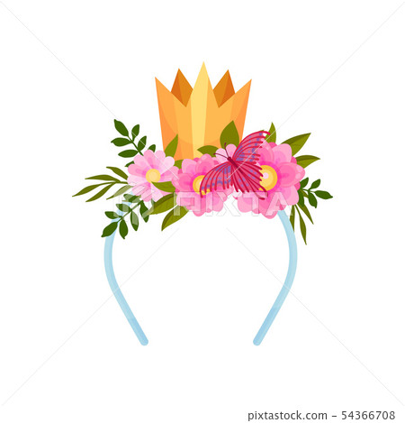 Blue bezel with a gold crown. Vector illustration on white background. Blue bezel with a gold crown. Vector illustration on white background. 54366708