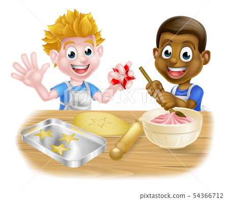 Cartoon Boy Bakers 54366712