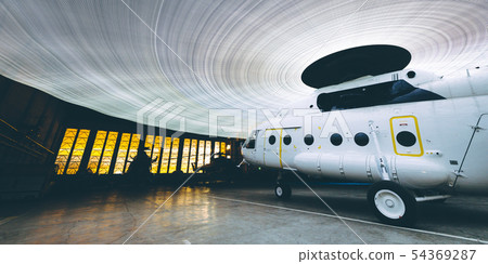 heliopter inside hangar russian civil heliopter inside hangar russian civil 54369287