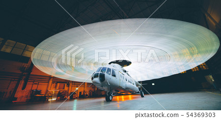 heliopter inside hangar russian civil heliopter inside hangar russian civil 54369303