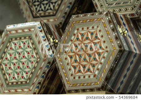 Wood inlay box spanish arabic style Wood inlay box spanish arabic style 54369684