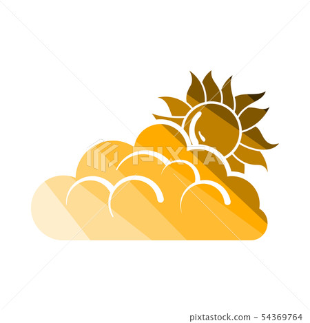 Sun Behind Clouds Icon 54369764