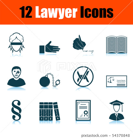 Lawyer Icon Set 54370848