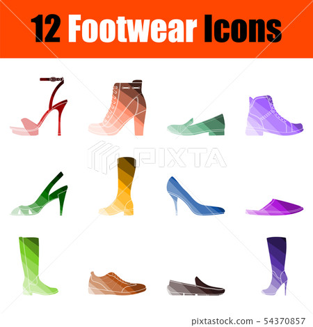 Footwear Icon Set Footwear Icon Set 54370857
