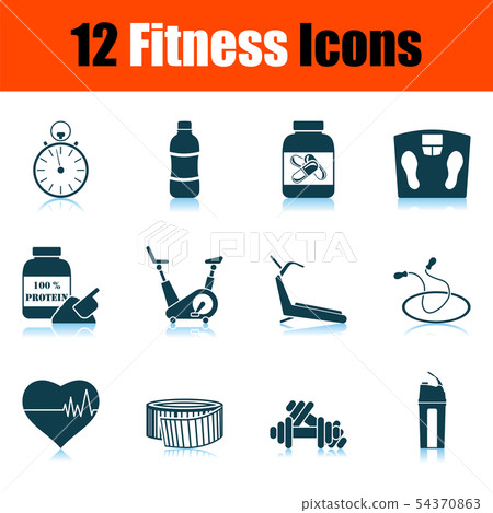 Fitness Icon Set 54370863