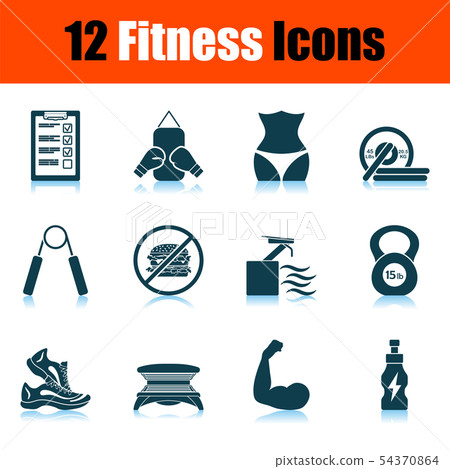 Fitness Icon Set 54370864