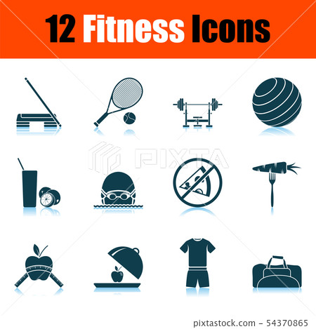 Fitness Icon Set Fitness Icon Set 54370865