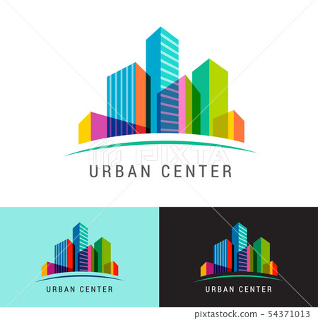 Real estate logo, building development, icon and element Real estate logo, building development, icon and element 54371013