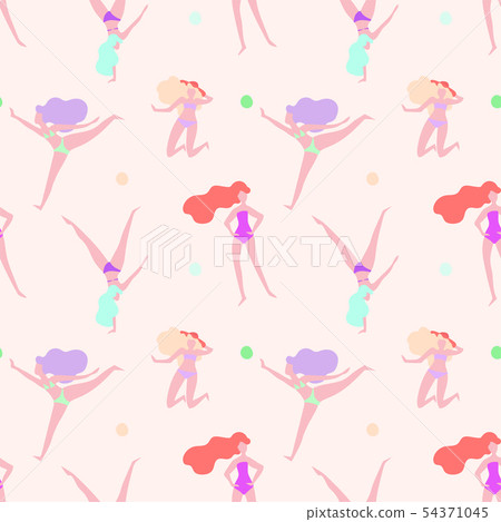International Women's Day pop art vector seamless 54371045