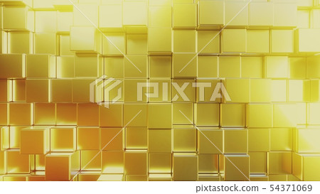 Many gold bars. 3D rendering 54371069