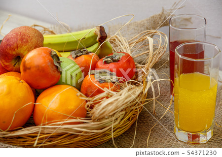 fresh fruits, apples , bananas, oranges and 54371230