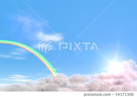 天空彩虹背景背景 天空彩虹背景背景 54371306
