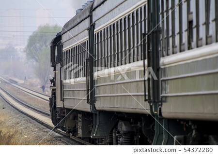 Chinese ordinary trains with steam locomotives Chinese ordinary trains with steam locomotives 54372280