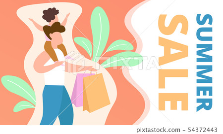 Discount Coupon is Written Summer Sale Cartoon. Discount Coupon is Written Summer Sale Cartoon. 54372443