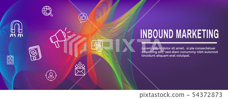 Digital Inbound Marketing Web Banner with Vector Digital Inbound Marketing Web Banner with Vector 54372873