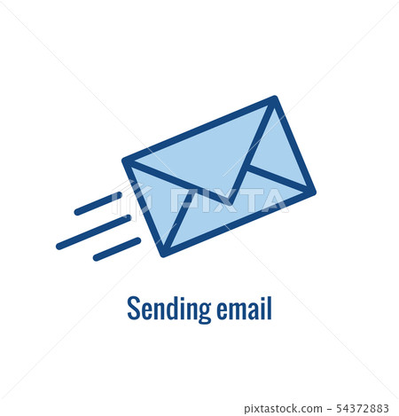 Email marketing campaigns icon - flying envelope 54372883