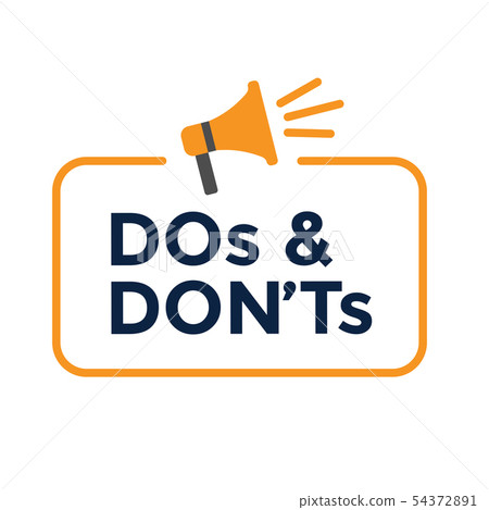 Do and Dont or Good and Bad Icons w Positive and 54372891