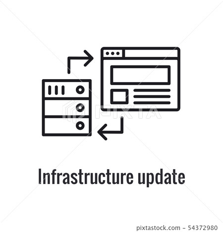 Website Data Transfer Icon with arrow imagery of 54372980