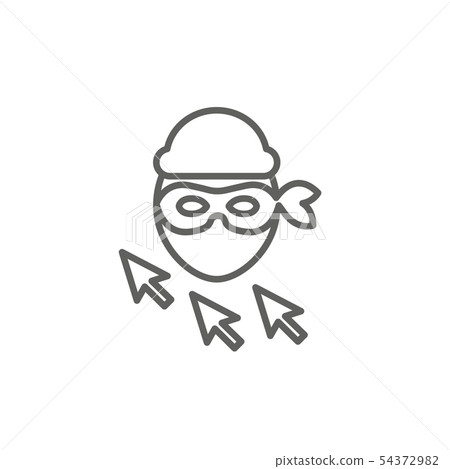 Website clicks icon with pointer icon - 54372982