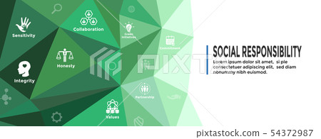 Social Responsibility Icon Set & Web Header Banner Social Responsibility Icon Set & Web Header Banner 54372987
