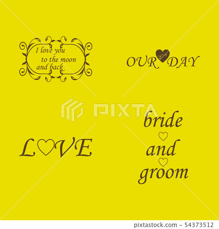Wedding logos, hand drawn elegant, delicate monogram collection Wedding logos, hand drawn elegant, delicate monogram collection 54373512