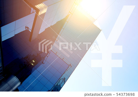 Modern office building with sign CNY  54373698