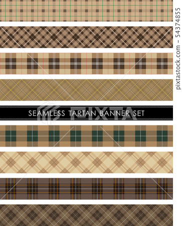 Seamless tartan banner set 54374855