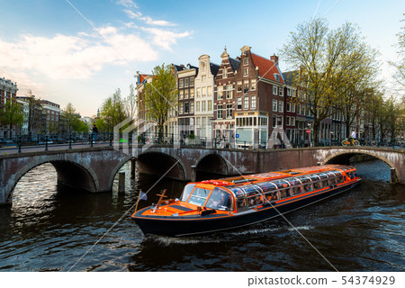 Amsterdam canal cruise ship with Netherlands Amsterdam canal cruise ship with Netherlands 54374929