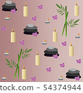 Spa pattern with young bamboo and zen stones 54374944