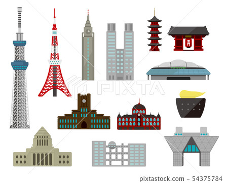 東京大廈,地標,建築圖組 東京大廈,地標,建築圖組 54375784