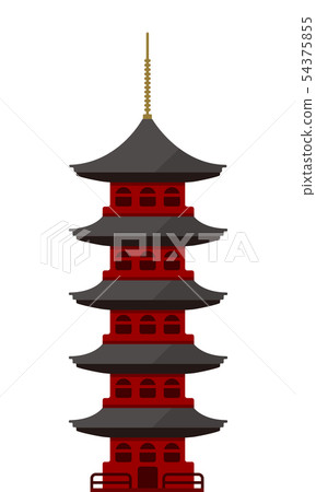 東京大廈,地標,建築插圖/淺草,淺草寺,五層塔 東京大廈,地標,建築插圖/淺草,淺草寺,五層塔 54375855