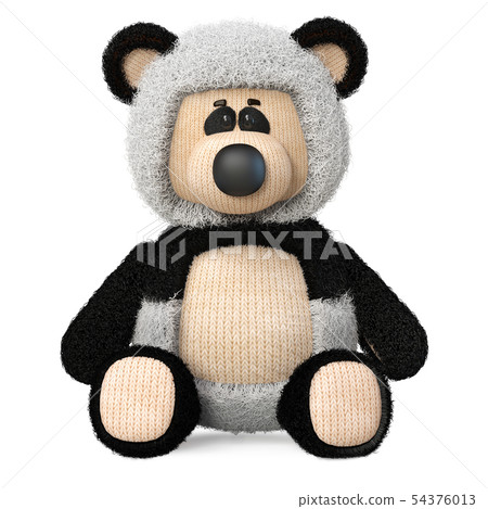 3d illustration funny bear panda 3d illustration funny bear panda 54376013