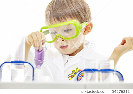 嬰兒，兒童，孩子，教育，科學，科學家，研究員，化學家 54376211