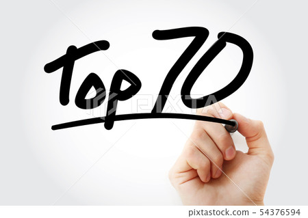Top 70 text with marker Top 70 text with marker 54376594