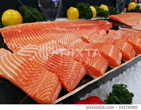 Sashimi salmon raw with fish fillets fresh 54376900