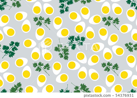 Egg salade seamless pattern. Food background. 54376931