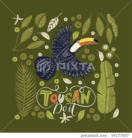 Toucan. Tropical Summer Vector Card. Toucan. Tropical Summer Vector Card. 54377007