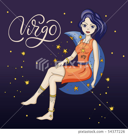 Zodiac Girl Vector Sign. 54377226