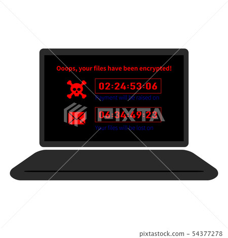 漏洞計算機病毒感染垃圾郵件圖標矢量圖素材 54377278