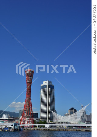 Kobe Meriken Park and blue sky 54377553