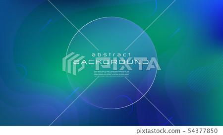 Gradient fluid blue green color abstract background. Liquid shapes futuristic concept. Creative 54377850